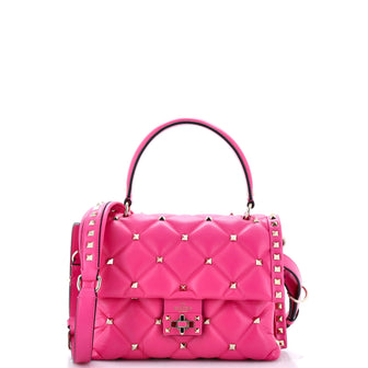 Valentino Garavani Candystud Top Handle Bag Leather Medium