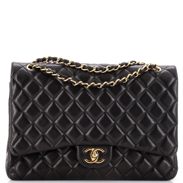 Chanel Classic Double Flap Bag Quilted Lambskin Maxi