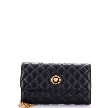 Versace Icon Wallet on Chain Quilted Leather