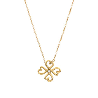 Tiffany & Co. Paloma Picasso Loving Heart Pendant Necklace 18K Yellow Gold with Diamond