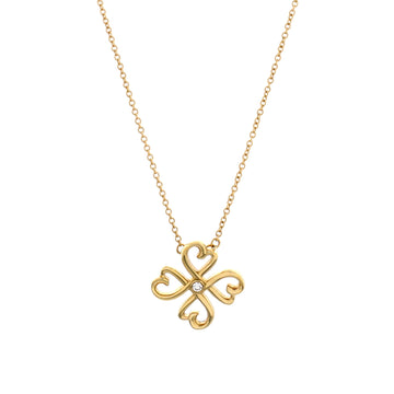 Tiffany & Co. Paloma Picasso Loving Heart Pendant Necklace 18K Yellow Gold with Diamond