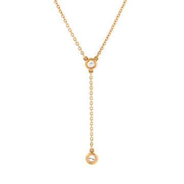 Tiffany & Co. Elsa Peretti Diamonds By The Yard Lariat Necklace 18K Rose Gold and Diamonds