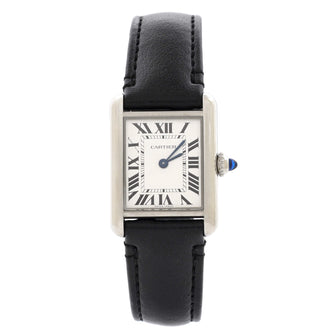 Cartier Must de Cartier SolarBeat Tank Quartz Watch Stainless Steel and Leather 22