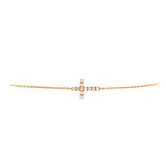 Cartier Symbols Cross Bracelet 18K Rose Gold with Diamonds