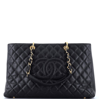Chanel Grand Shopping Tote Quilted Caviar XL