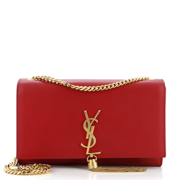 Saint Laurent Classic Monogram Tassel Crossbody Bag Leather Medium