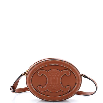 Celine Triomphe Oval Crossbody Bag Leather