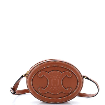 Celine Triomphe Oval Crossbody Bag Leather