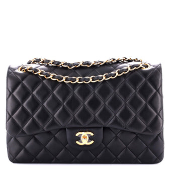 Chanel Classic Double Flap Bag Quilted Lambskin Jumbo