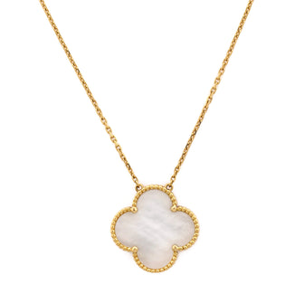 Van Cleef & Arpels Magic Alhambra 100th Anniversary Pendant Necklace 18K Yellow Gold and Mother of Pearl