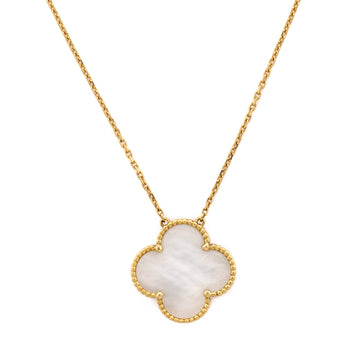 Van Cleef & Arpels Magic Alhambra 100th Anniversary Pendant Necklace 18K Yellow Gold and Mother of Pearl