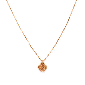 Van Cleef & Arpels Sweet Alhambra Pendant Necklace 18K Rose Gold
