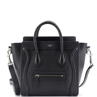 Celine Luggage Bag Grainy Leather Nano