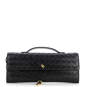 Bottega Veneta Andiamo Top Handle Clutch Intrecciato Nappa Long