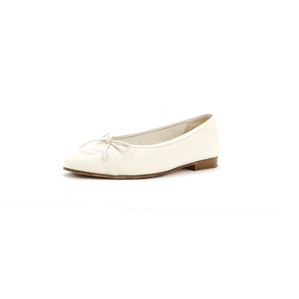 Chanel Women's CC Cap Toe Bow Ballerina Flats Leather