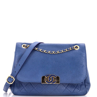 Chanel Data Center Back Pocket Flap Bag Caviar Medium