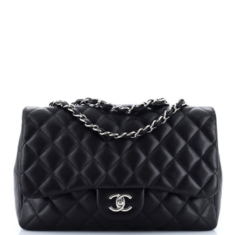 Chanel Classic Single Flap Bag Quilted Lambskin Jumbo