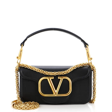 Valentino Garavani VLogo Loco Flap Shoulder Bag Leather Small
