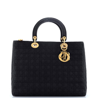 Christian Dior Vintage Lady Dior Bag	 Cannage Quilt Nylon Large