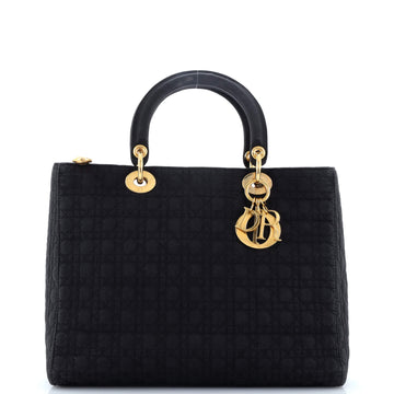 Christian Dior Vintage Lady Dior Bag	 Cannage Quilt Nylon Large