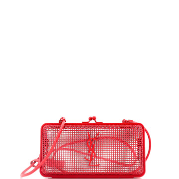 Saint Laurent Monogram Evening Cage Minaudiere Metal with Leather