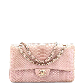 Chanel Classic Double Flap Bag Iridescent Python Medium