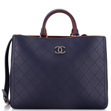 Chanel CC Shopping Tote Stitched Bullskin Large
