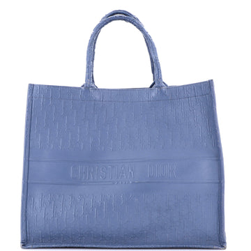 Christian Dior Book Tote Oblique Embossed Calfskin Large