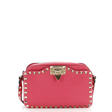 Valentino Garavani Rockstud Flip Lock Camera Crossbody Bag Leather