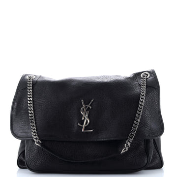 Saint Laurent Niki Chain Flap Bag Leather Very Large