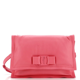 Salvatore Ferragamo Viva Bow Flap Bag Leather Medium