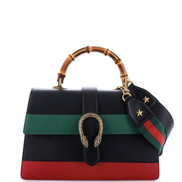 Gucci Dionysus Bamboo Top Handle Bag Colorblock Leather Large