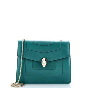 Bvlgari Serpenti Forever Square Shoulder Bag Leather Medium