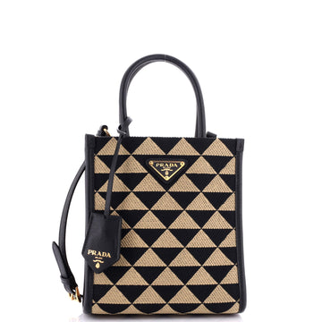 Prada Symbole Shopper Tote Jacquard Mini