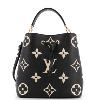 Louis Vuitton NeoNoe Handbag Bicolor Monogram Empreinte Giant MM
