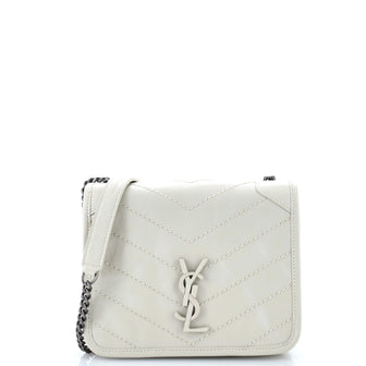 Saint Laurent Niki Chain Wallet Matelasse Chevron Leather