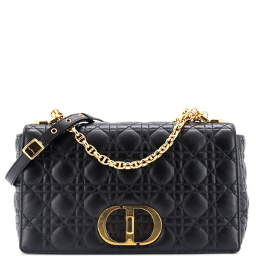Christian Dior Caro Bag Cannage Quilt Calfskin Medium