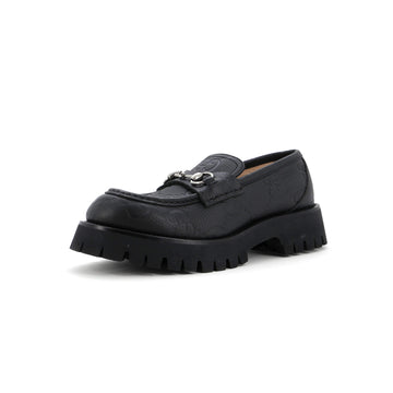 Gucci Women's Harald Horsebit Loafers GG Embossed Leather