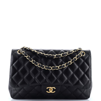 Chanel Classic Double Flap Bag Quilted Lambskin Jumbo