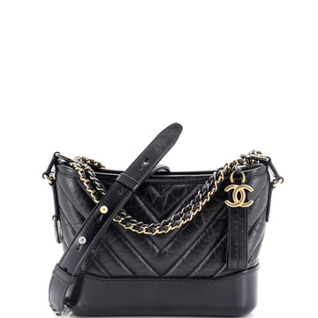 Chanel Gabrielle Hobo Chevron Aged Calfskin Small