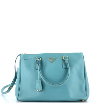 Prada Double Zip Lux Tote Saffiano Leather Medium