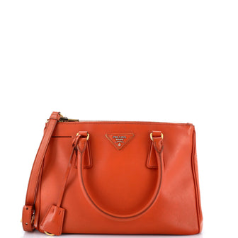 Prada Double Zip Lux Tote Saffiano Leather Small