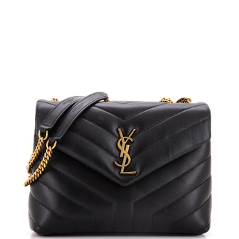 Saint Laurent Loulou Shoulder Bag Matelasse Chevron Leather Small