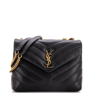 Saint Laurent Loulou Shoulder Bag Matelasse Chevron Leather Small