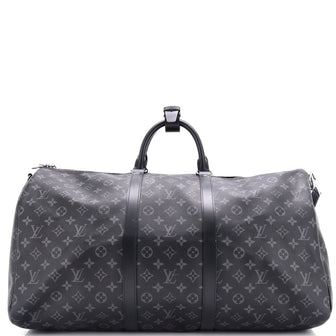 Louis Vuitton Keepall Bandouliere Bag Monogram Eclipse Canvas 55