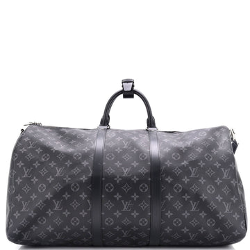 Louis Vuitton Keepall Bandouliere Bag Monogram Eclipse Canvas 55