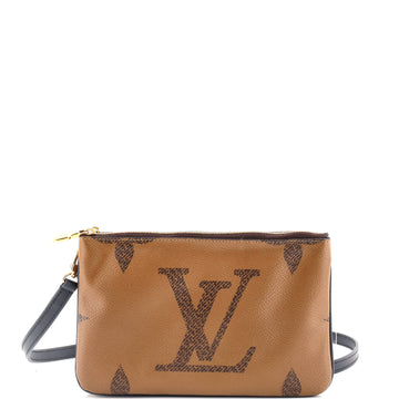 Louis Vuitton Double Zip Pochette Reverse Monogram Giant