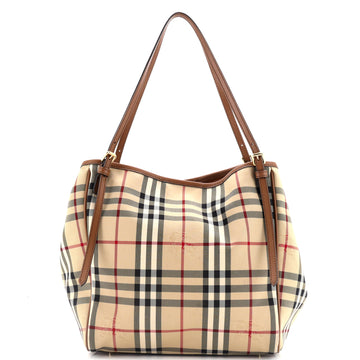 Burberry Canterbury Tote Horseferry Check Canvas Small