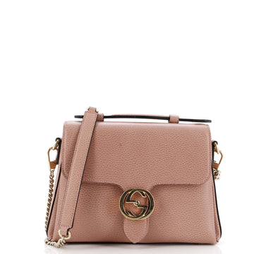 Gucci Interlocking Top Handle Bag Leather Small