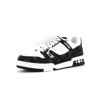 Louis Vuitton Women's LV Trainer Sneakers Monogram Empreinte Leather and Monogram Denim